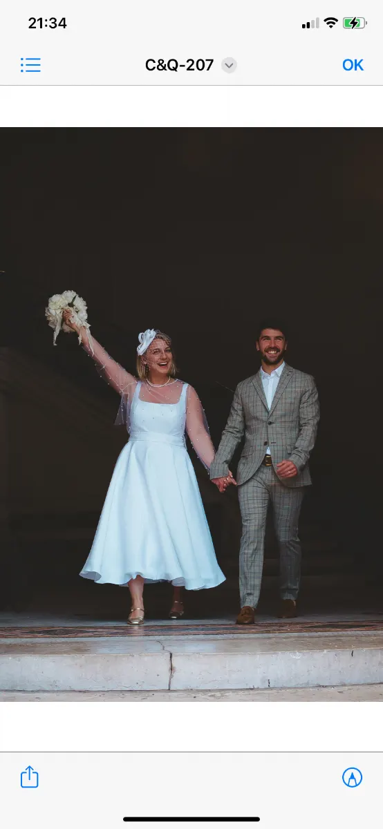 Après réparation 2 — Création sur-mesure Robe de mariée