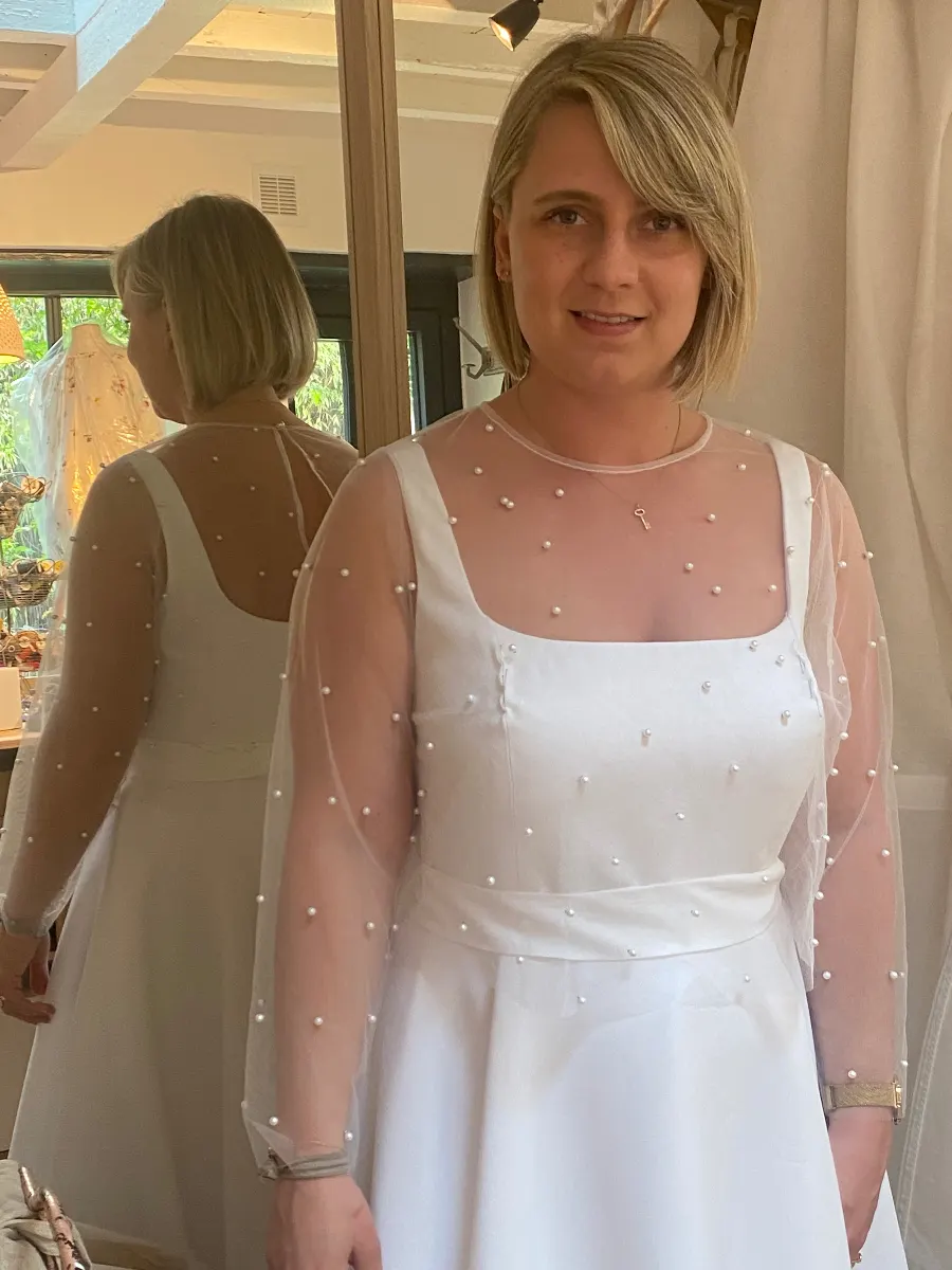 Après réparation 3 — Création sur-mesure Robe de mariée