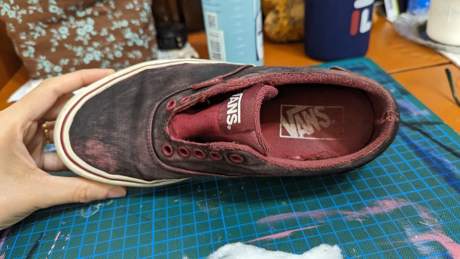 Avant réparation 1 — Personnalisation Sneakers / Baskets