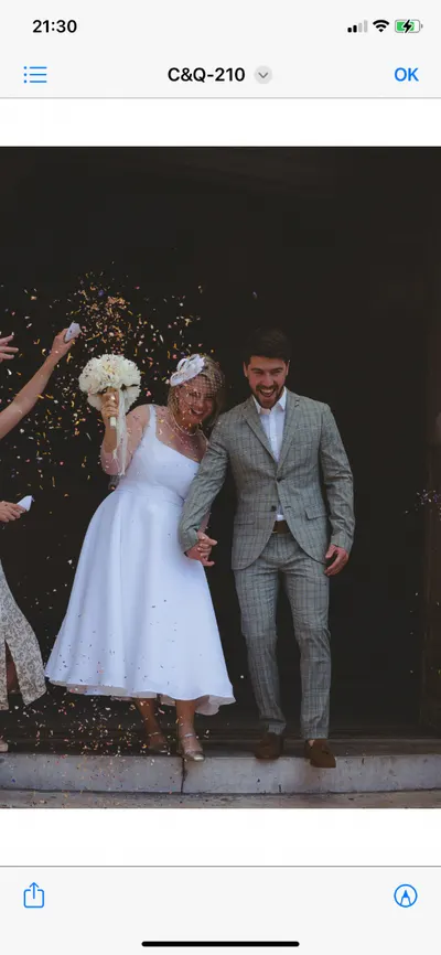 Après réparation 1 — Création sur-mesure Robe de mariée