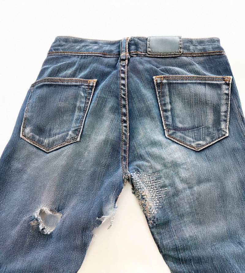 Après : Réparation Jeans Acne Studios – par L'atelier du jean à Paris