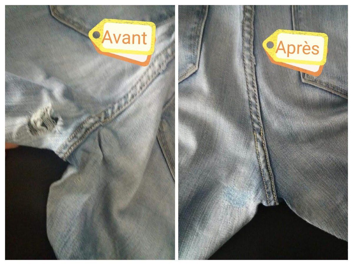 Après : Réparation Jeans – par Fil-Roze, Zohra sur RDV à MONTPELLIER